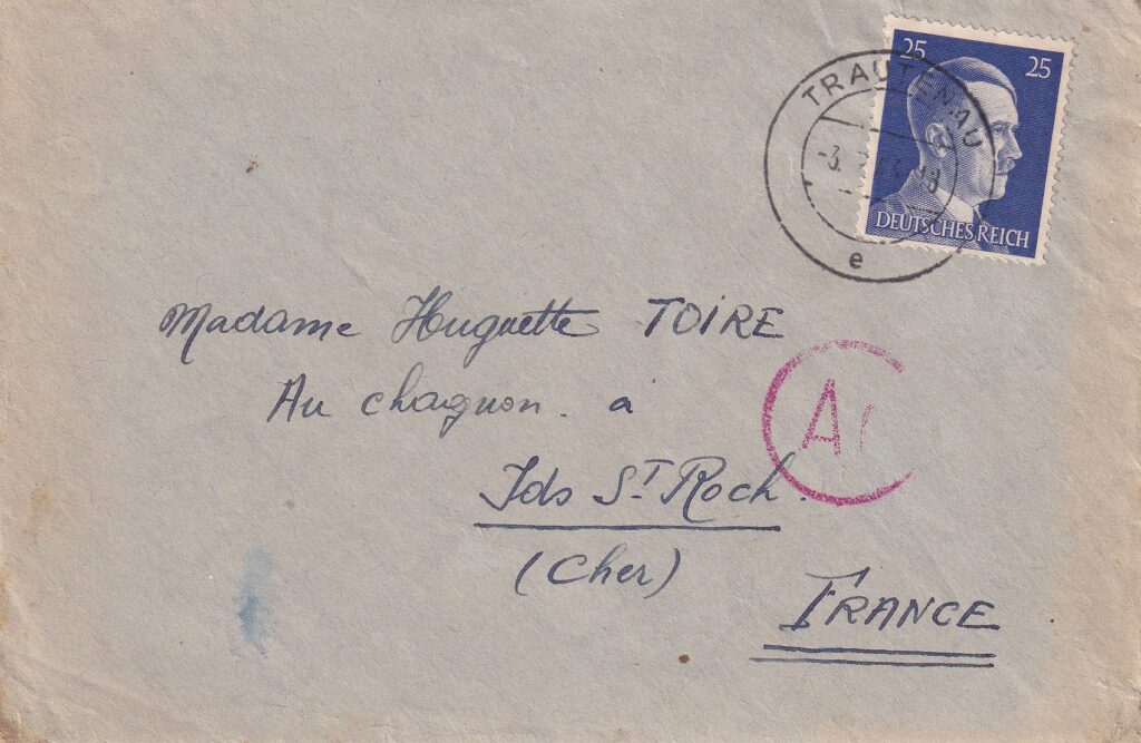 Dopis z Trutnova paní Toire do Francie